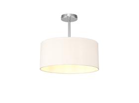 DK0088  Baymont 40cm Semi Flush 1 Light Polished Chrome, Nude Beige/Moonlight